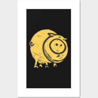 Pig, A Big, Fat, Yellow Pig, what's not to love about piggies?! Posters and Art